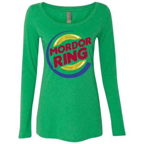 T-Shirts Envy / Small Mordor Ring Women's Triblend Long Sleeve Shirt