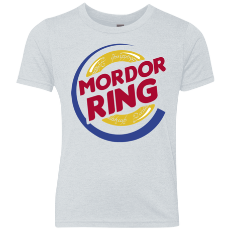 T-Shirts Heather White / YXS Mordor Ring Youth Triblend T-Shirt