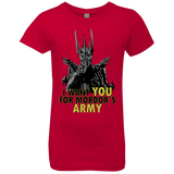 T-Shirts Red / YXS Mordors army Girls Premium T-Shirt