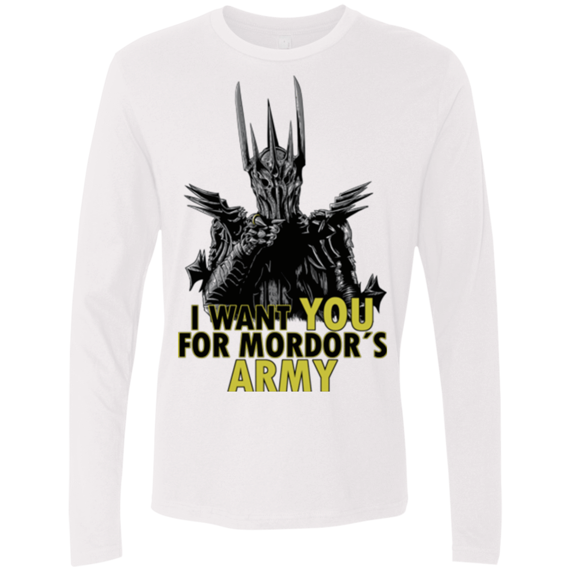 T-Shirts White / Small Mordors army Men's Premium Long Sleeve