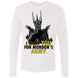 T-Shirts White / Small Mordors army Men's Premium Long Sleeve