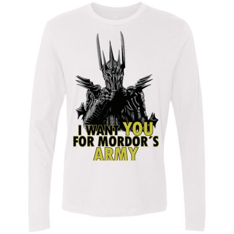 T-Shirts White / Small Mordors army Men's Premium Long Sleeve