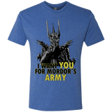 T-Shirts Vintage Royal / Small Mordors army Men's Triblend T-Shirt