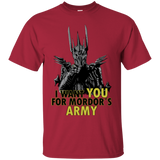 T-Shirts Cardinal / Small Mordors army T-Shirt