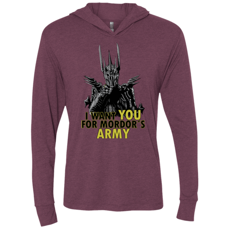 T-Shirts Mordors army Triblend Long Sleeve Hoodie Tee