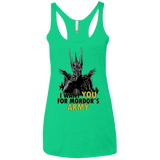 T-Shirts Envy / X-Small Mordors army Women's Triblend Racerback Tank