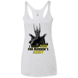 T-Shirts Heather White / X-Small Mordors army Women's Triblend Racerback Tank