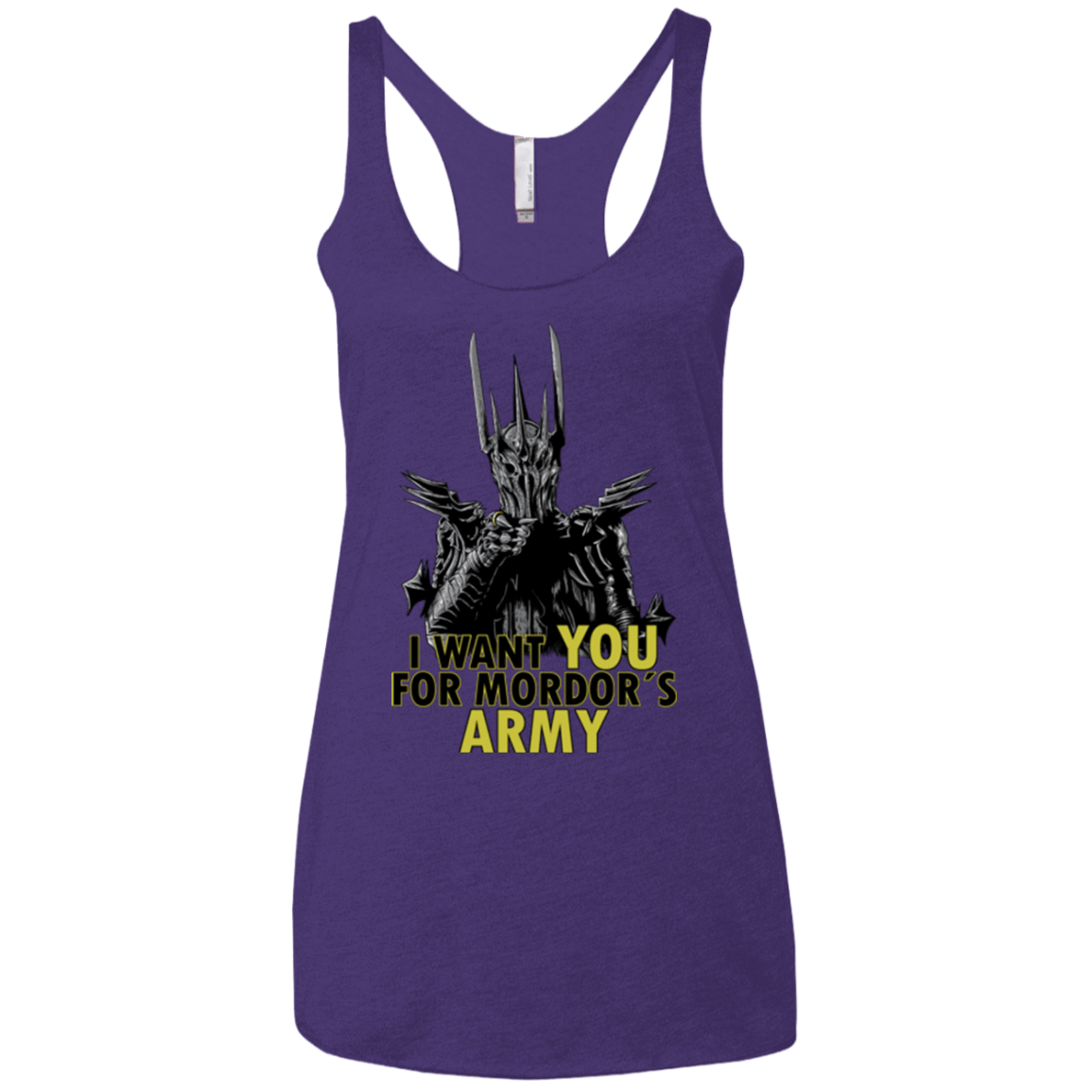 T-Shirts Purple / X-Small Mordors army Women's Triblend Racerback Tank