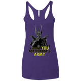 T-Shirts Purple / X-Small Mordors army Women's Triblend Racerback Tank