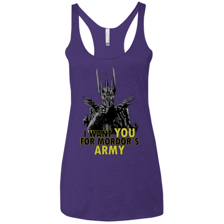 T-Shirts Purple / X-Small Mordors army Women's Triblend Racerback Tank