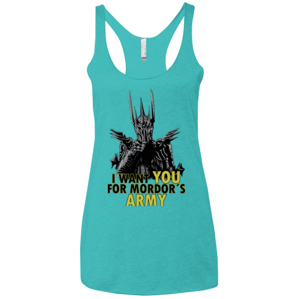 T-Shirts Tahiti Blue / X-Small Mordors army Women's Triblend Racerback Tank