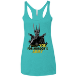 T-Shirts Tahiti Blue / X-Small Mordors army Women's Triblend Racerback Tank