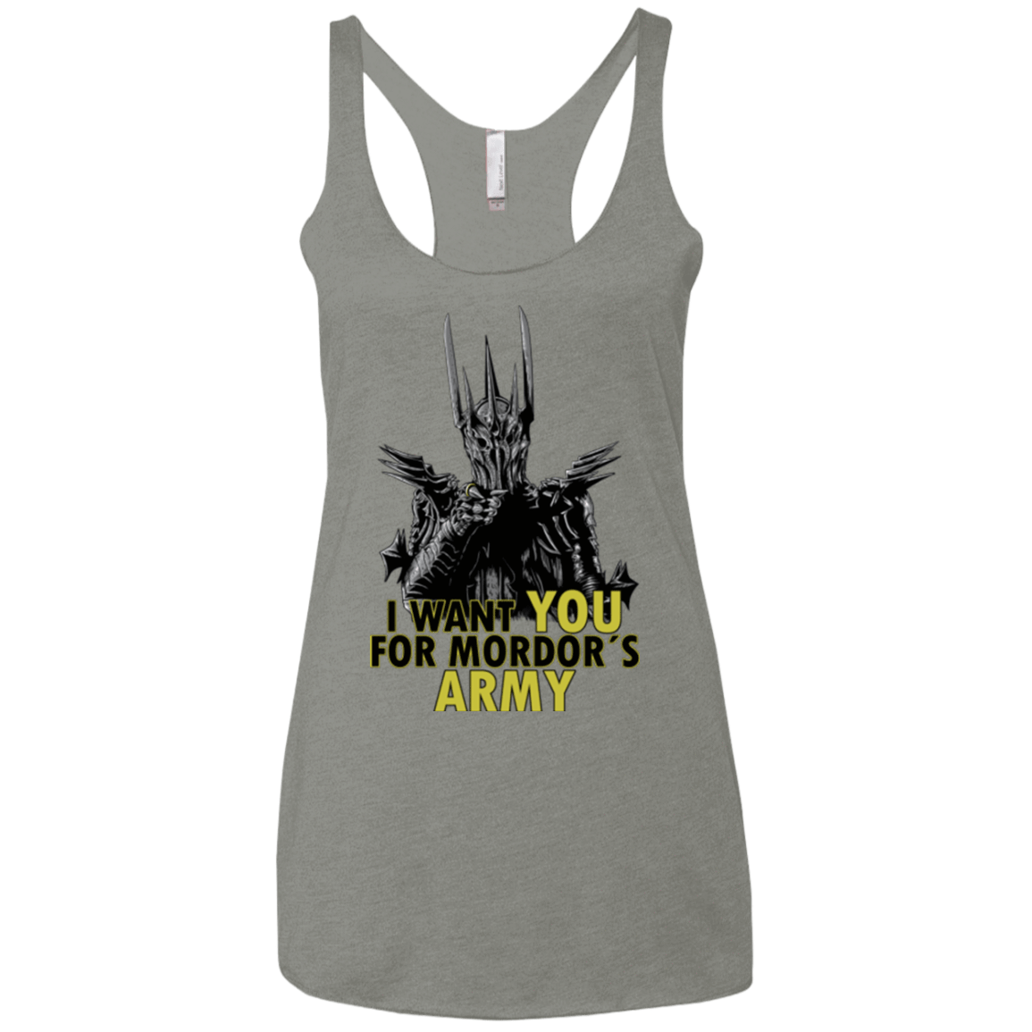 T-Shirts Venetian Grey / X-Small Mordors army Women's Triblend Racerback Tank