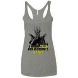 T-Shirts Venetian Grey / X-Small Mordors army Women's Triblend Racerback Tank