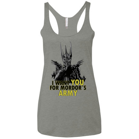 T-Shirts Venetian Grey / X-Small Mordors army Women's Triblend Racerback Tank