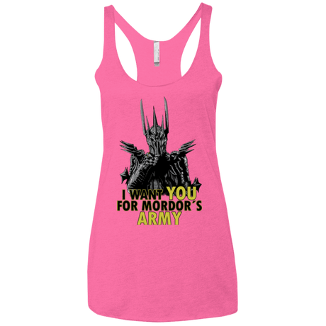 T-Shirts Vintage Pink / X-Small Mordors army Women's Triblend Racerback Tank