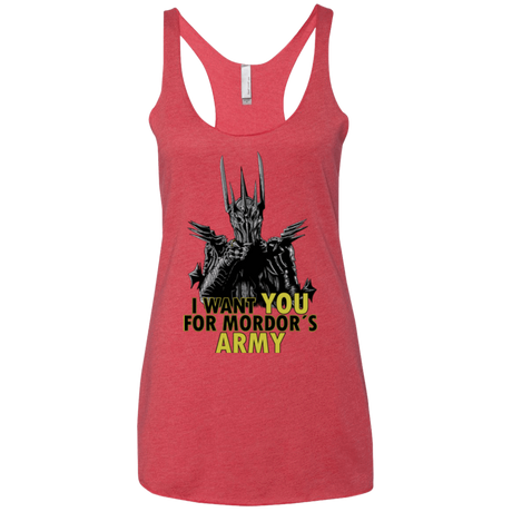 T-Shirts Vintage Red / X-Small Mordors army Women's Triblend Racerback Tank