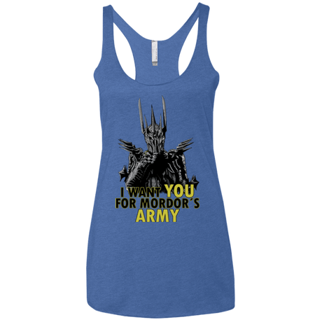 T-Shirts Vintage Royal / X-Small Mordors army Women's Triblend Racerback Tank