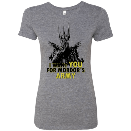 T-Shirts Premium Heather / Small Mordors army Women's Triblend T-Shirt