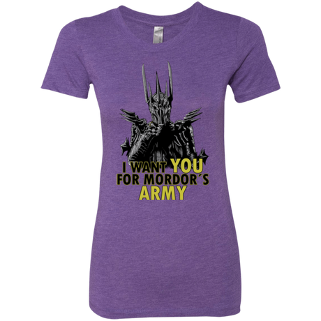 T-Shirts Purple Rush / Small Mordors army Women's Triblend T-Shirt