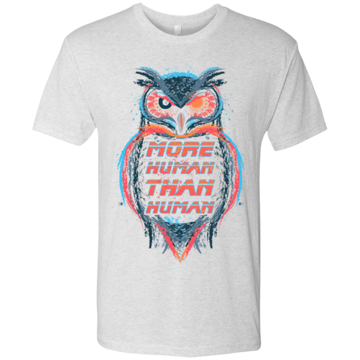 T-Shirts Heather White / Small More Human than Human Men's Triblend T-Shirt
