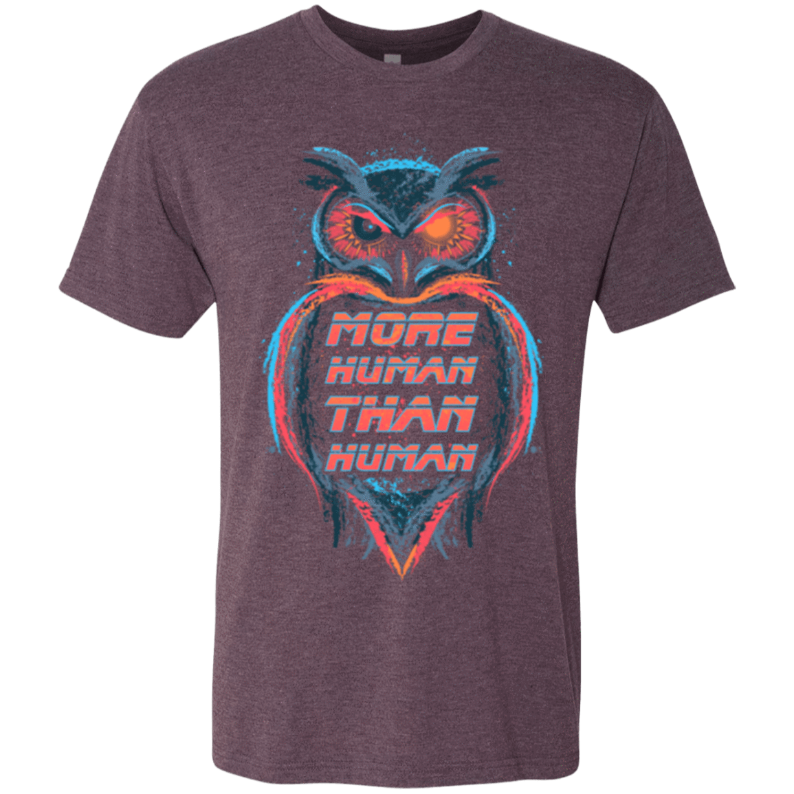 T-Shirts Vintage Purple / Small More Human than Human Men's Triblend T-Shirt
