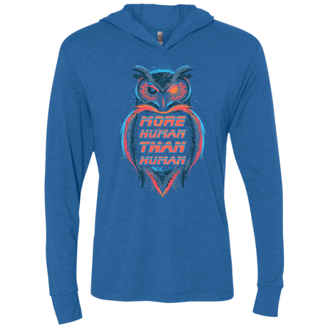 T-Shirts Vintage Royal / X-Small More Human than Human Triblend Long Sleeve Hoodie Tee