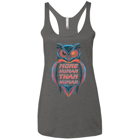 T-Shirts Premium Heather / X-Small More Human than Human Women's Triblend Racerback Tank