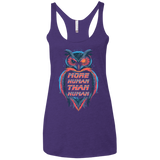 T-Shirts Purple / X-Small More Human than Human Women's Triblend Racerback Tank