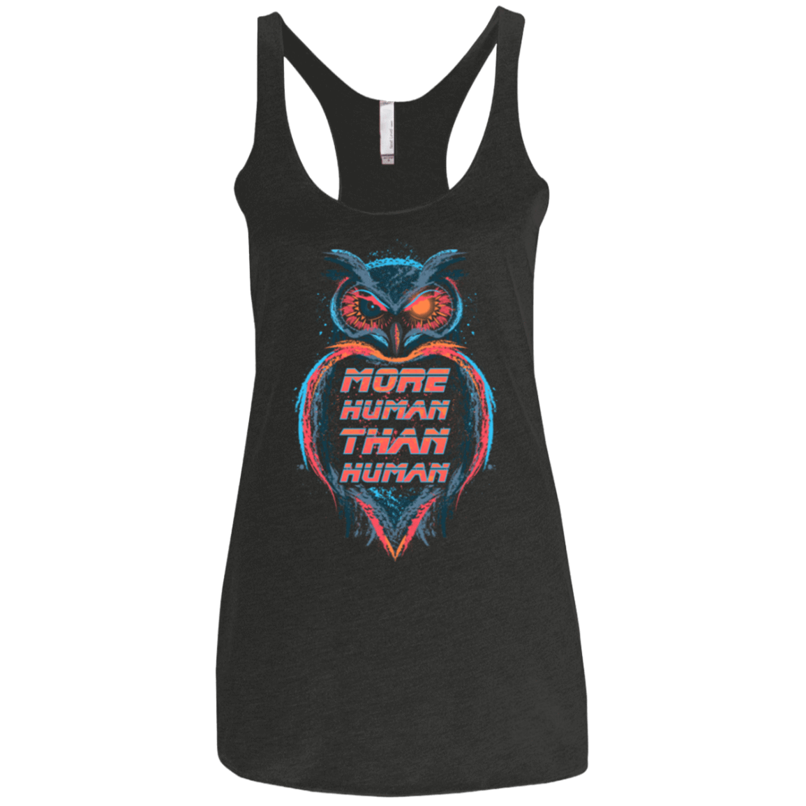 T-Shirts Vintage Black / X-Small More Human than Human Women's Triblend Racerback Tank