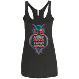 T-Shirts Vintage Black / X-Small More Human than Human Women's Triblend Racerback Tank