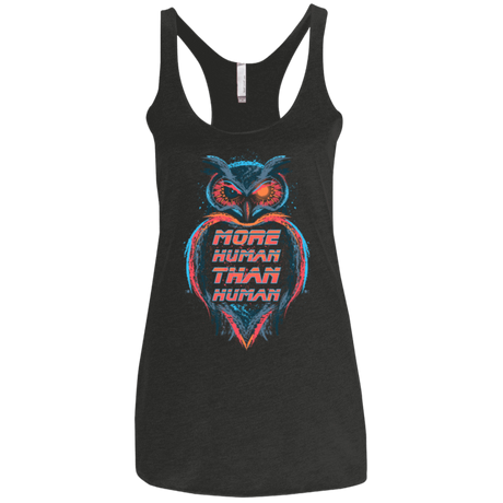 T-Shirts Vintage Black / X-Small More Human than Human Women's Triblend Racerback Tank