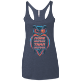 T-Shirts Vintage Navy / X-Small More Human than Human Women's Triblend Racerback Tank