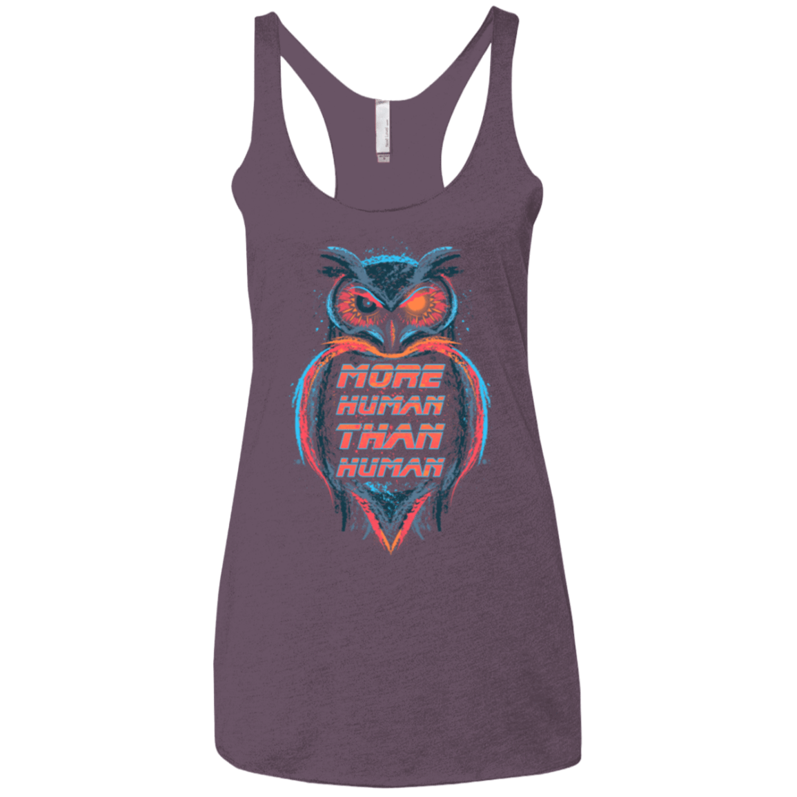 T-Shirts Vintage Purple / X-Small More Human than Human Women's Triblend Racerback Tank