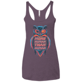 T-Shirts Vintage Purple / X-Small More Human than Human Women's Triblend Racerback Tank