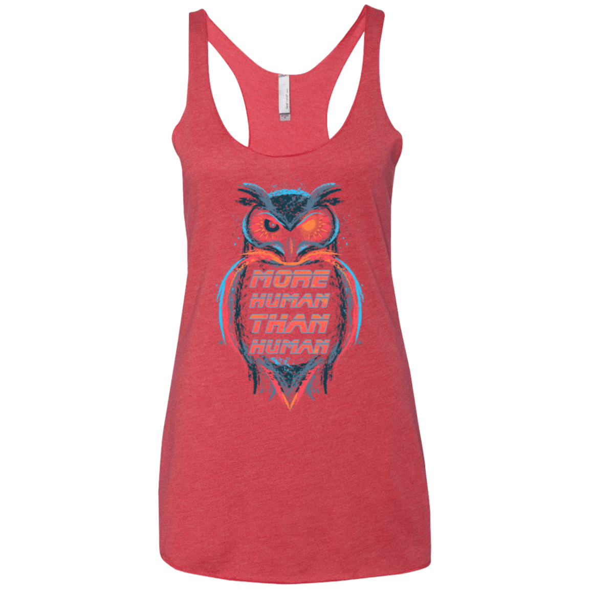 T-Shirts Vintage Red / X-Small More Human than Human Women's Triblend Racerback Tank