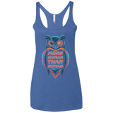 T-Shirts Vintage Royal / X-Small More Human than Human Women's Triblend Racerback Tank
