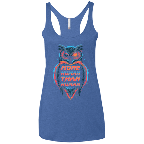 T-Shirts Vintage Royal / X-Small More Human than Human Women's Triblend Racerback Tank