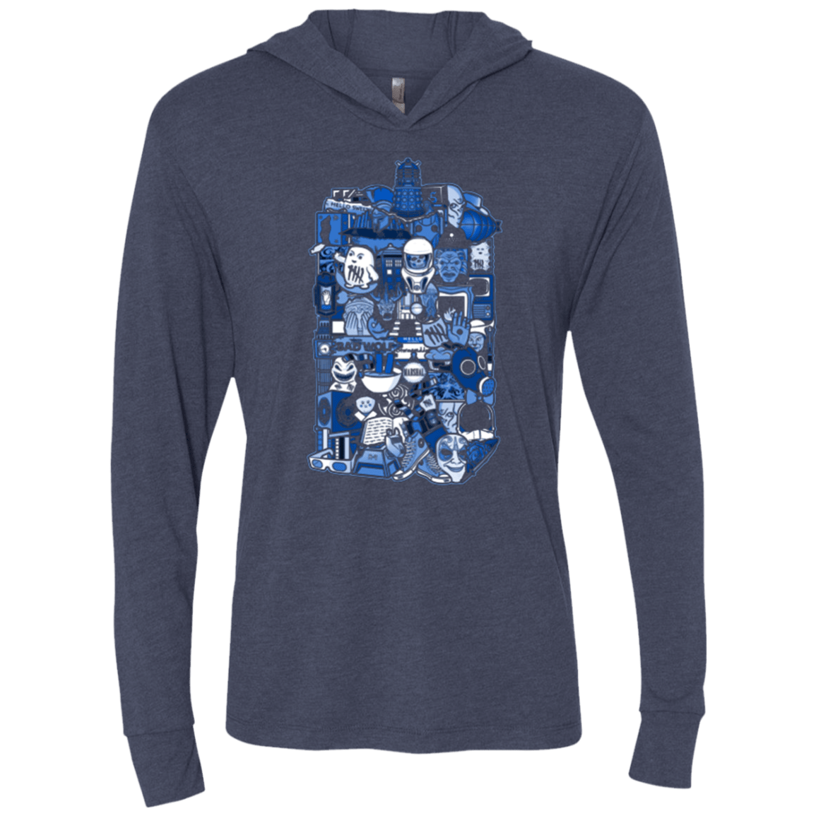 T-Shirts Vintage Navy / X-Small More On The Inside Triblend Long Sleeve Hoodie Tee