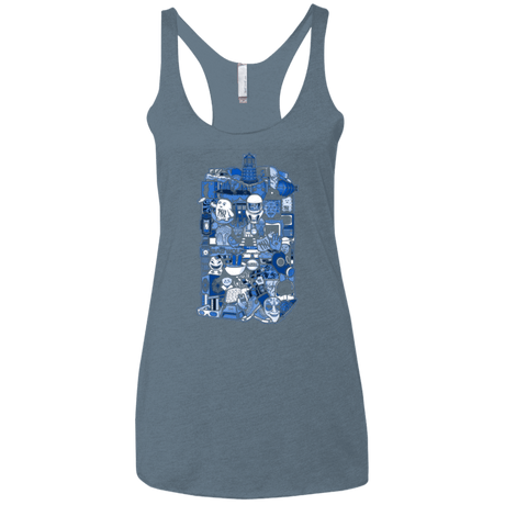 T-Shirts Indigo / X-Small More On The Inside Women's Triblend Racerback Tank