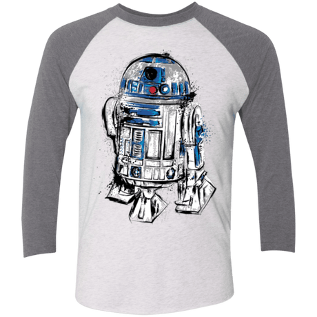 T-Shirts Heather White/Premium Heather / X-Small More than a droid Men's Triblend 3/4 Sleeve
