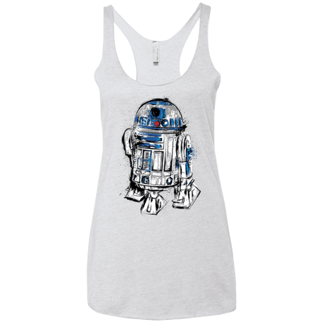 T-Shirts Heather White / X-Small More than a droid Women's Triblend Racerback Tank