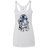 T-Shirts Heather White / X-Small More than a droid Women's Triblend Racerback Tank