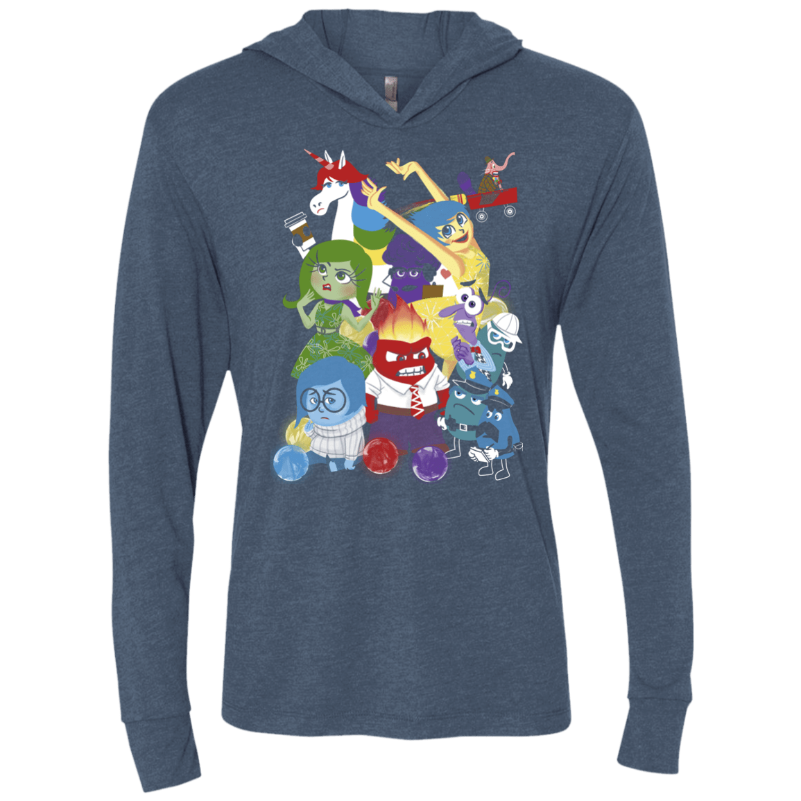 T-Shirts Indigo / X-Small More than a feeling Triblend Long Sleeve Hoodie Tee