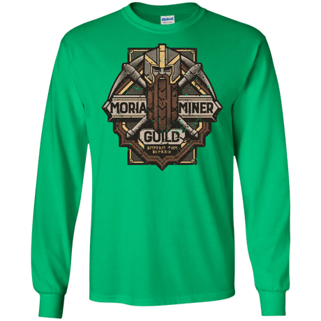 T-Shirts Irish Green / S Moria Miner Guild Men's Long Sleeve T-Shirt