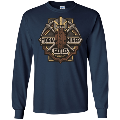 T-Shirts Navy / S Moria Miner Guild Men's Long Sleeve T-Shirt