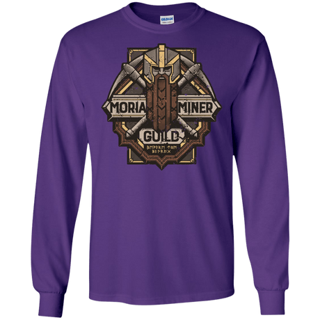 T-Shirts Purple / S Moria Miner Guild Men's Long Sleeve T-Shirt