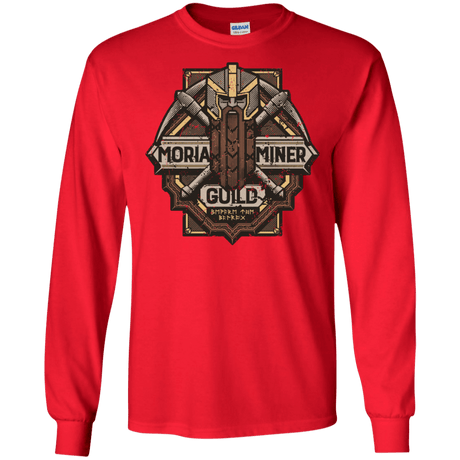 T-Shirts Red / S Moria Miner Guild Men's Long Sleeve T-Shirt