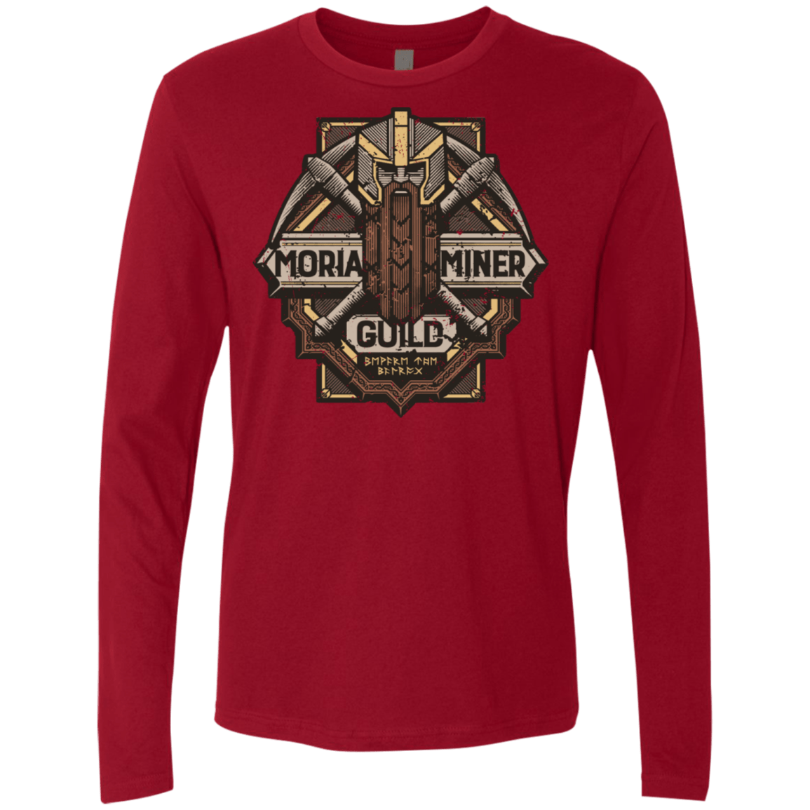T-Shirts Cardinal / S Moria Miner Guild Men's Premium Long Sleeve