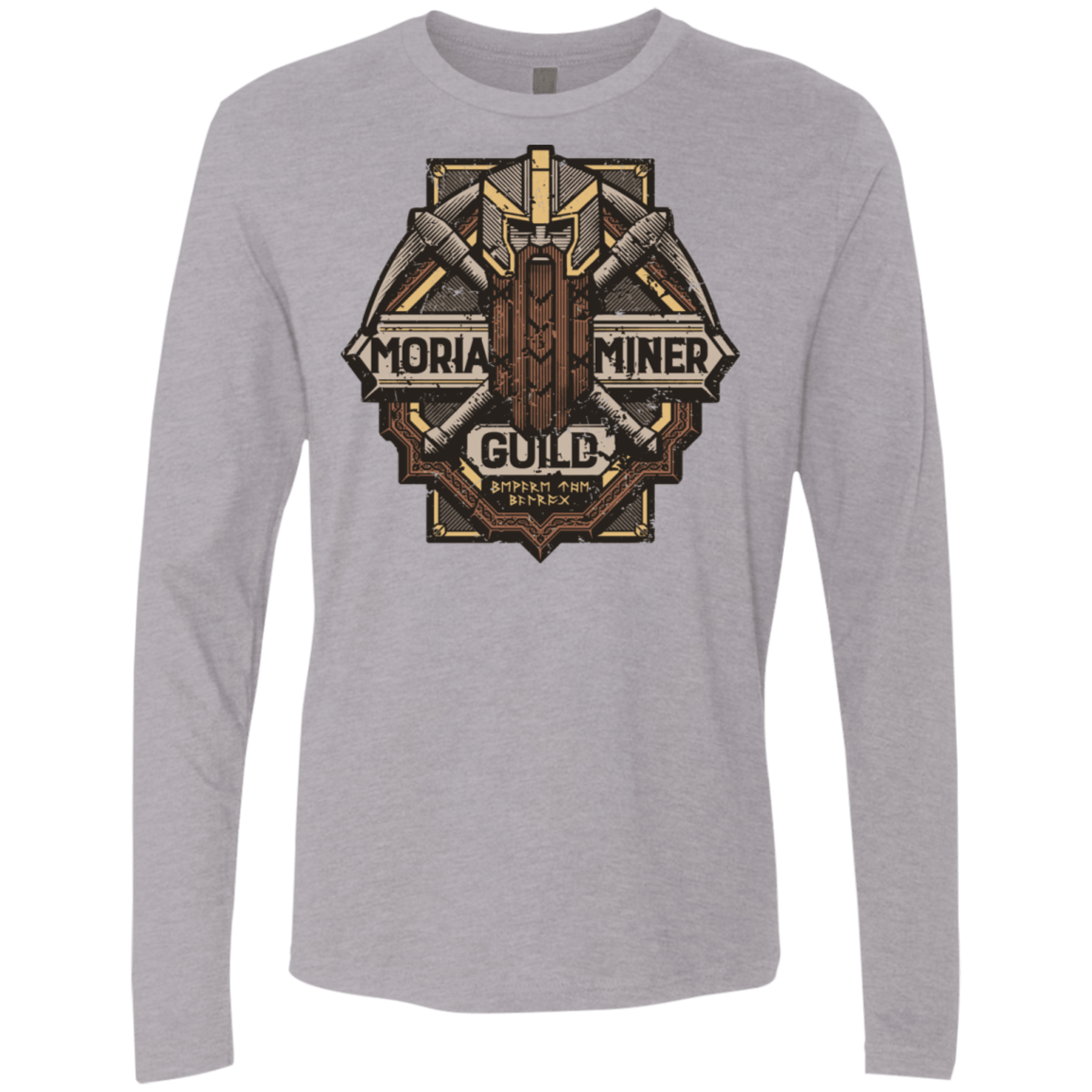 T-Shirts Heather Grey / S Moria Miner Guild Men's Premium Long Sleeve